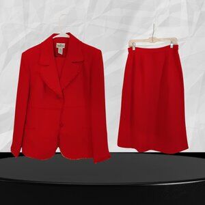 A vintage piece, Chancelle red skirt suit